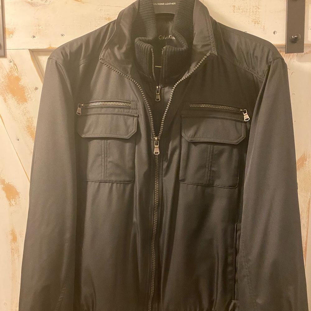 Mens Black Calvin Klein XL Jacket